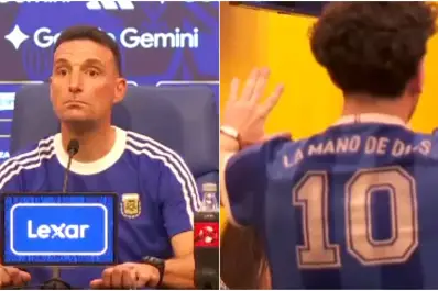 Un hincha se infiltró en la conferencia de Lionel Scaloni y le recriminó por el nivel de los amistosos