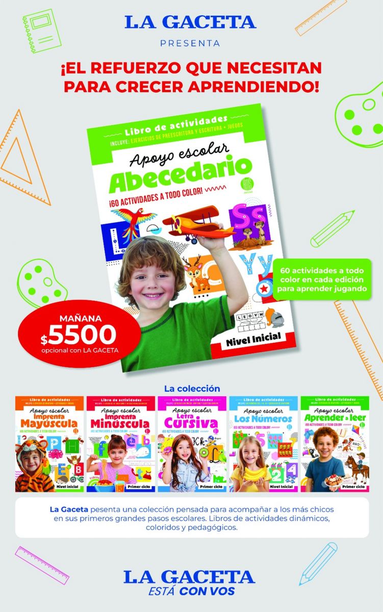 Llega Apoyo Escolar: la colección que podés conseguir opcional con LA GACETA todos los martes