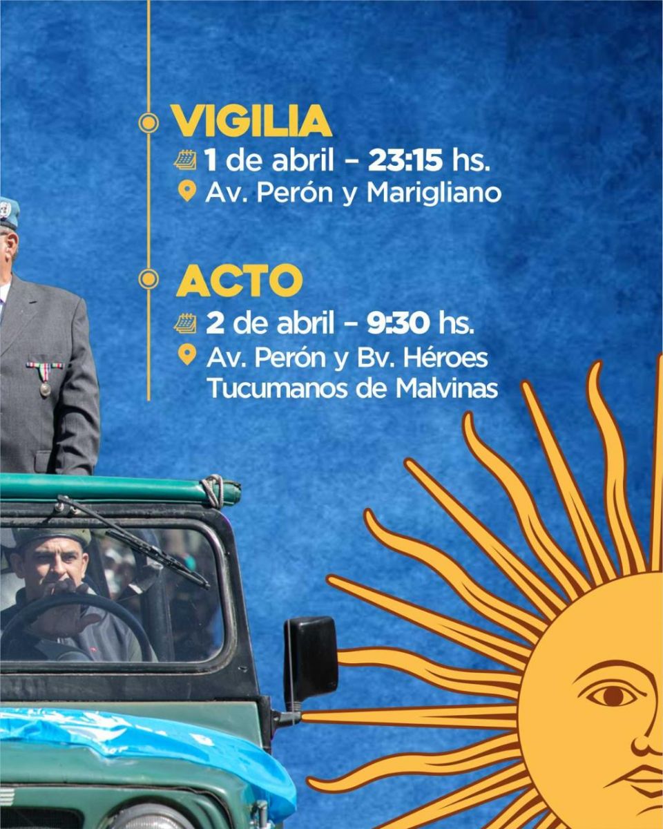 Yerba Buena conmemorará el 2 de abril con vigilia y desfile cívico-militar