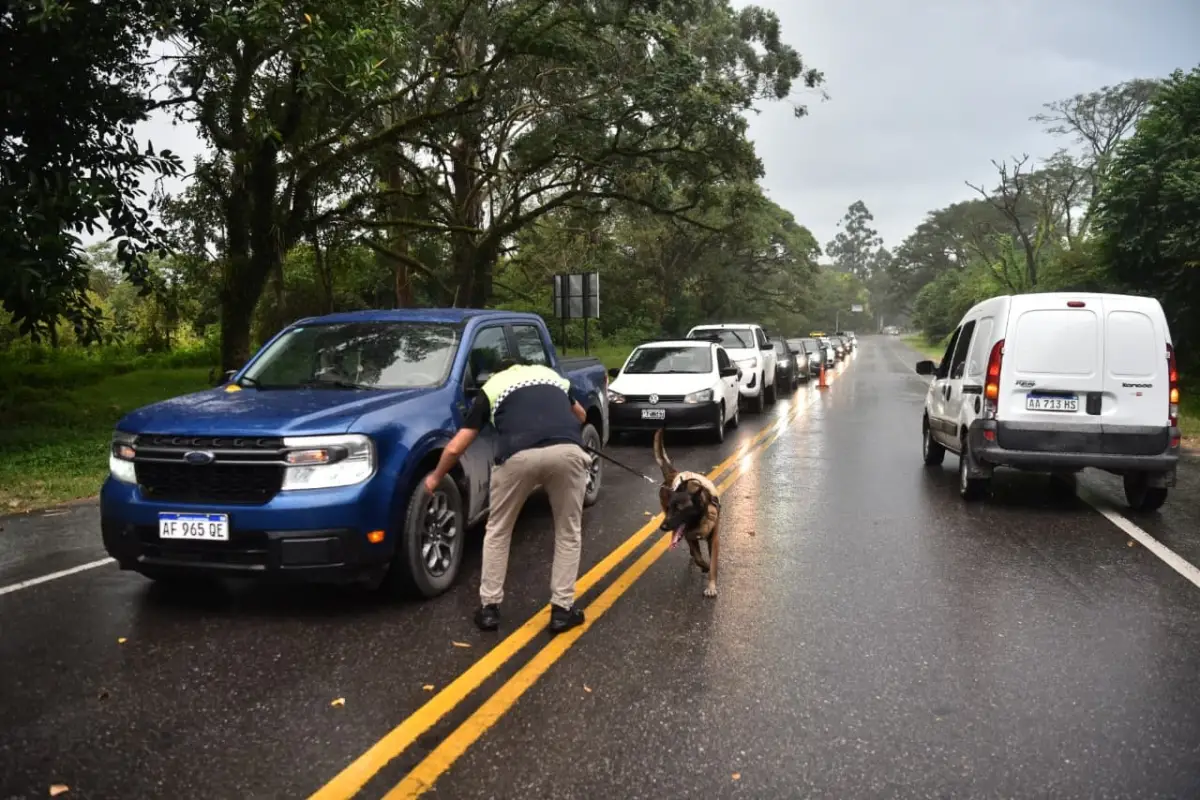 Ruta 307: los controles provocaron demoras en el tránsito.