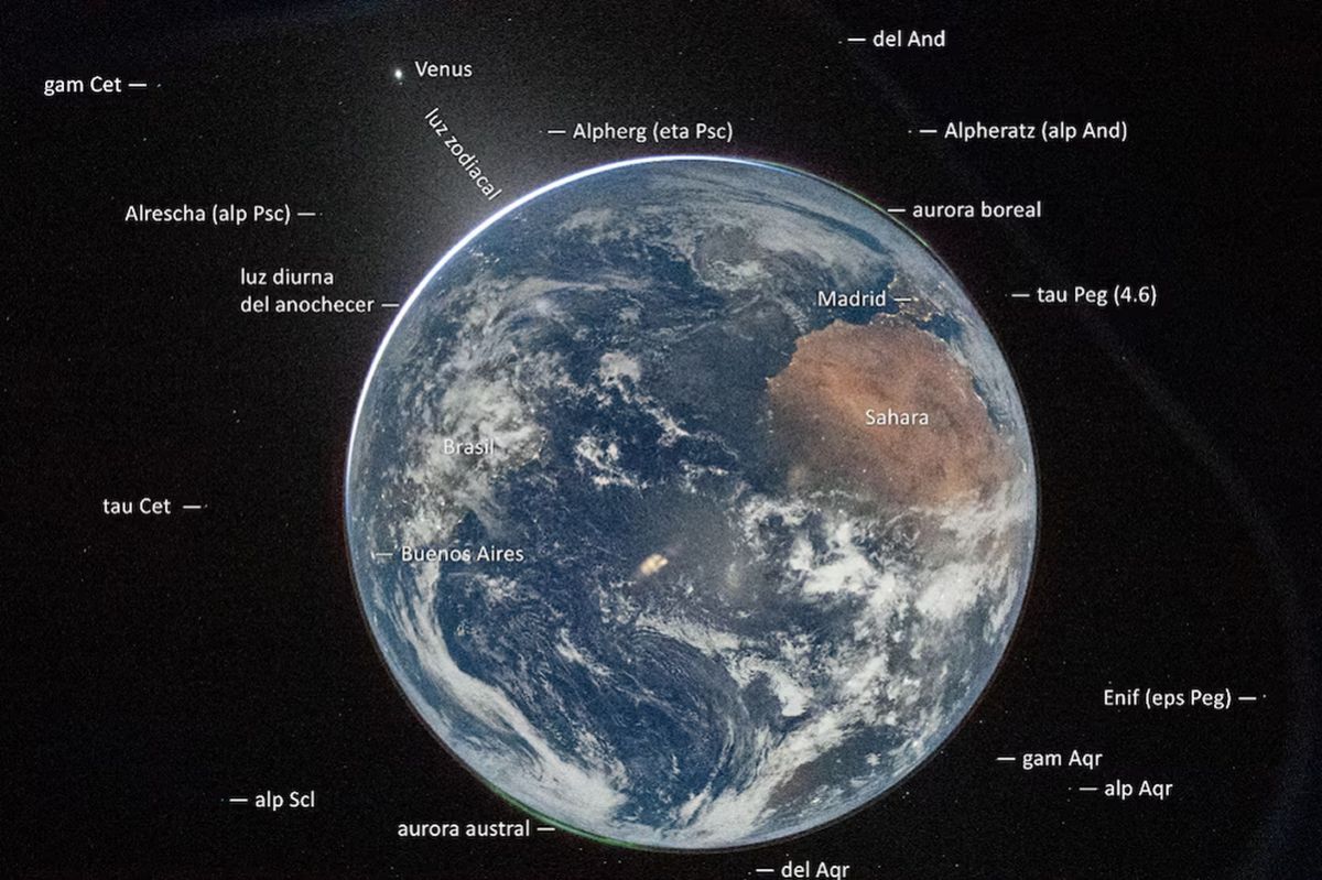 Misión Artemis II: ¿cómo se ve Argentina en la primera foto de la Tierra desde la cápsula?