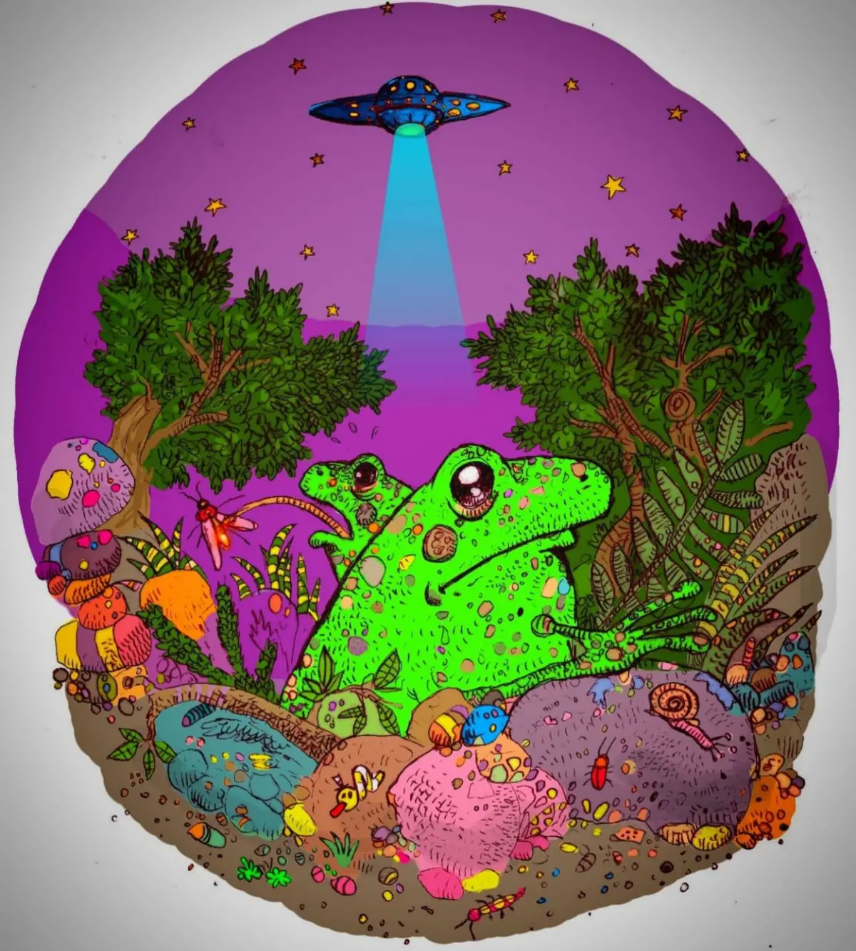 OVNIS Y RANITAS. Pablo Iván Ríos dejó volar la imaginación.