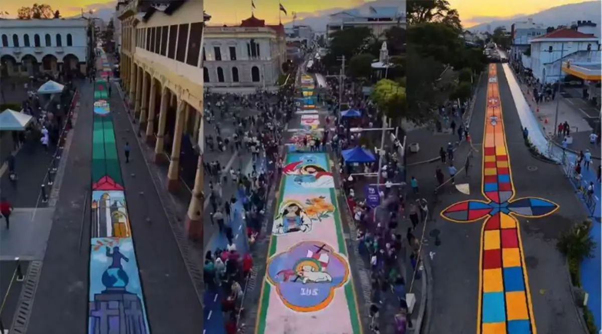 Alfombra de sal gigante en El Salvador y de un kilómetro