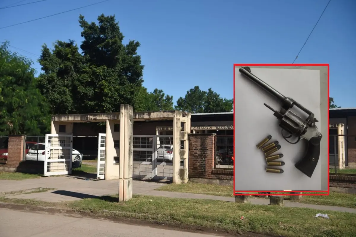 LA ESCUELA TUCUMANA Y EL ARMA con la que entró el alumno. 