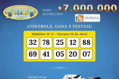 Los Números de Oro de LA GACETA del 10 de abril de 2026