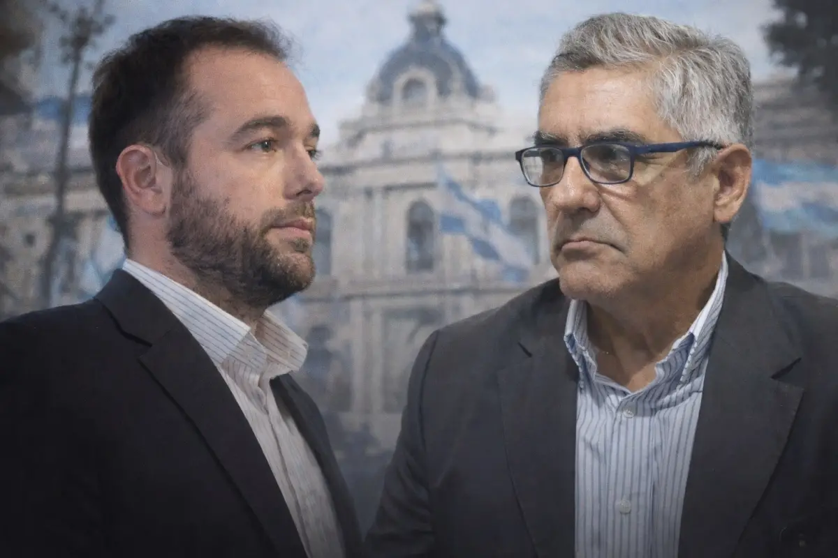 Pablo Pero, de Federalismo y Libertad, y Daniel Abad, ministro de Economía.