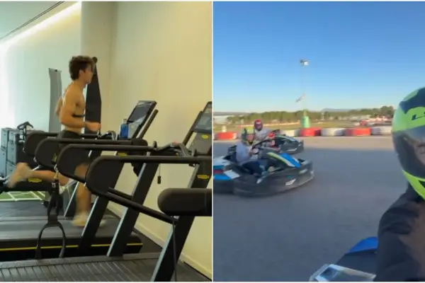 Karting, risas y entrenamiento con amigos: así aprovecha Colapinto el receso antes del show en Buenos Aires