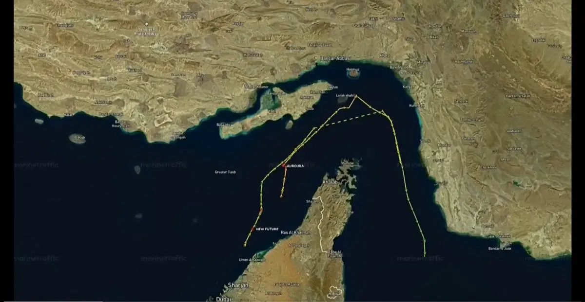 Estrecho de Ormuz. CAPTURA DE VIDEO DE X