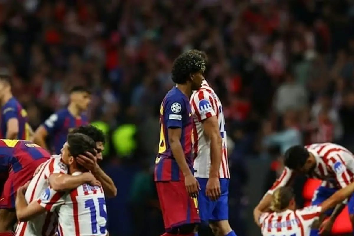 NUEVA FRUSTRACIÓN. Lamine Yamal no pudo dar vuelta la serie frente al Atlético de Madrid.