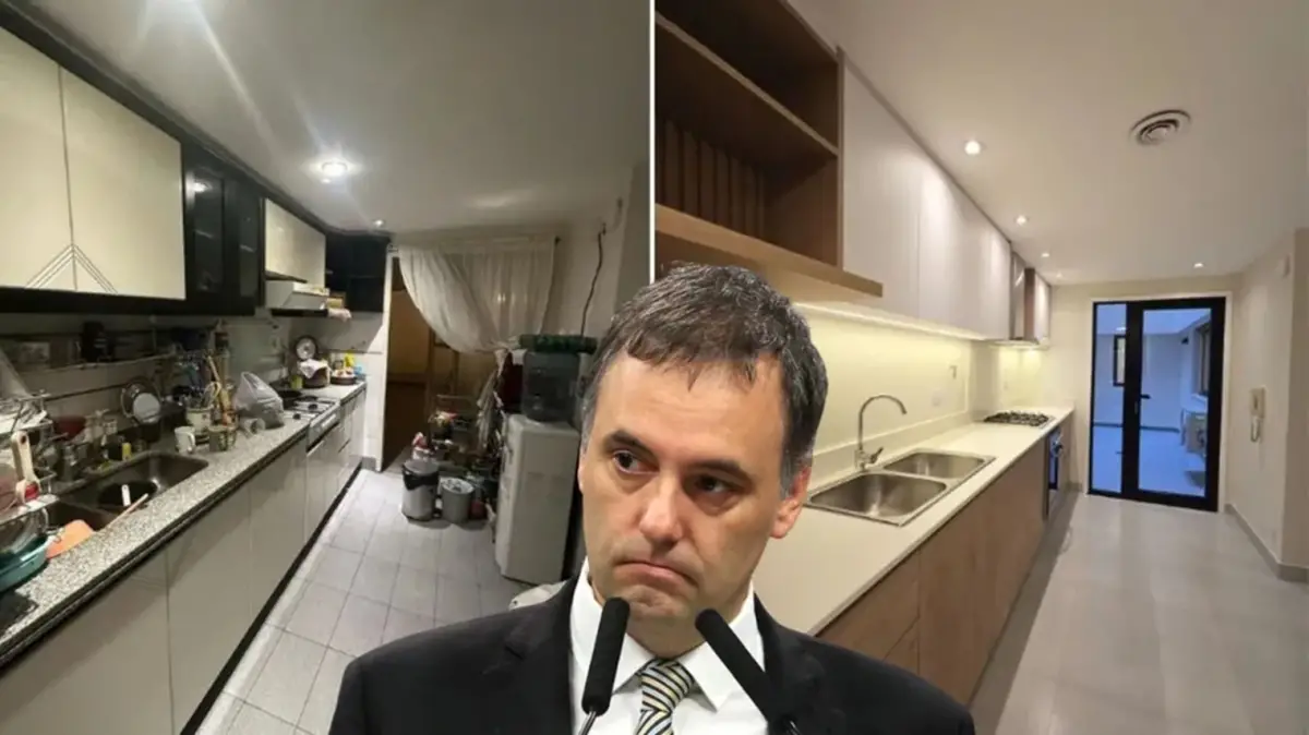 EL ANTES Y EL DESPUÉS. La Justicia pone la lupa sobre las refacciones en uno de los departamentos de Adorni