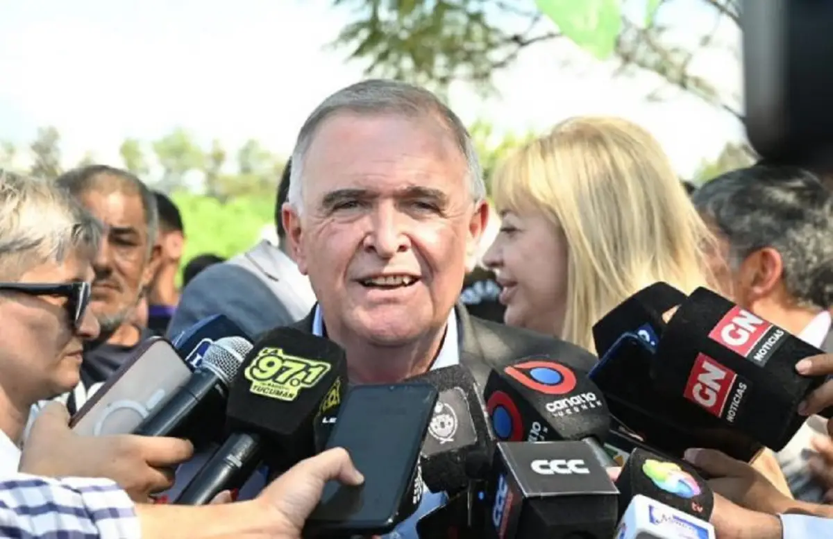 EN CONFERENCIA. Osvaldo Jaldo, ante la prensa. 