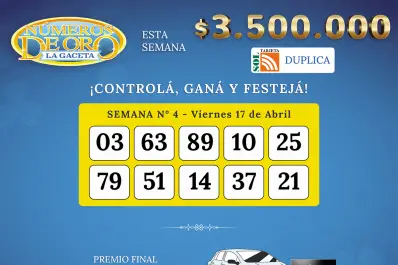 Los Números de Oro de LA GACETA del 17 de abril de 2026