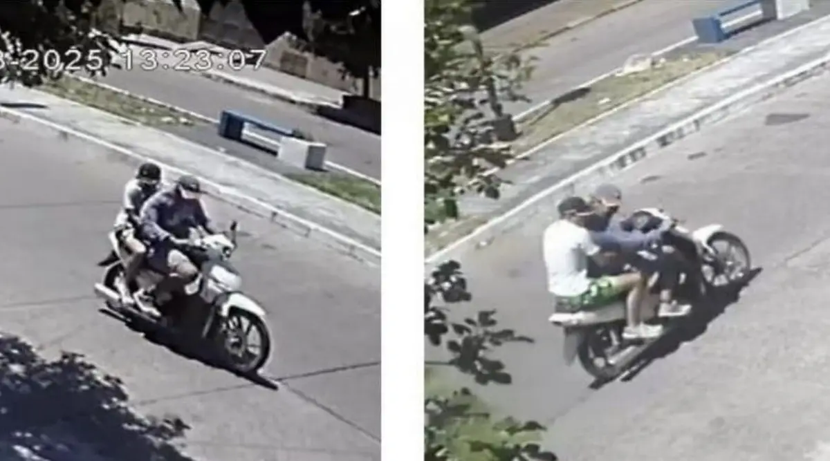 VIDEO. Los ladrones que atacaron a Nadia fueron captados en la calle Amador Lucero al 200.