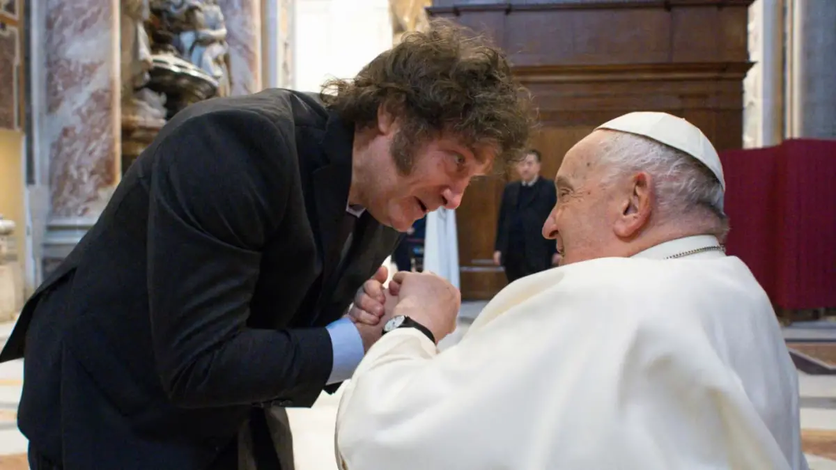 El encuentro entre Javier Milei y el papa Francisco.
