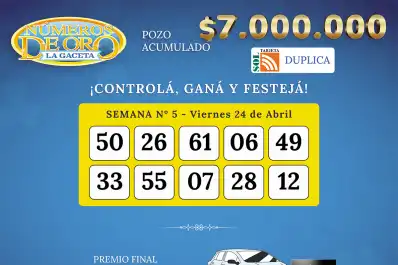 Los Números de Oro de LA GACETA del 24 de abril de 2026