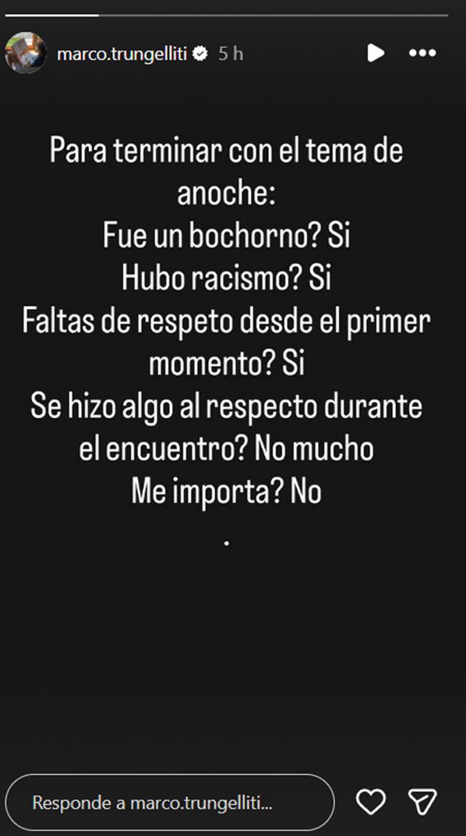 Posteo en Instagram. 