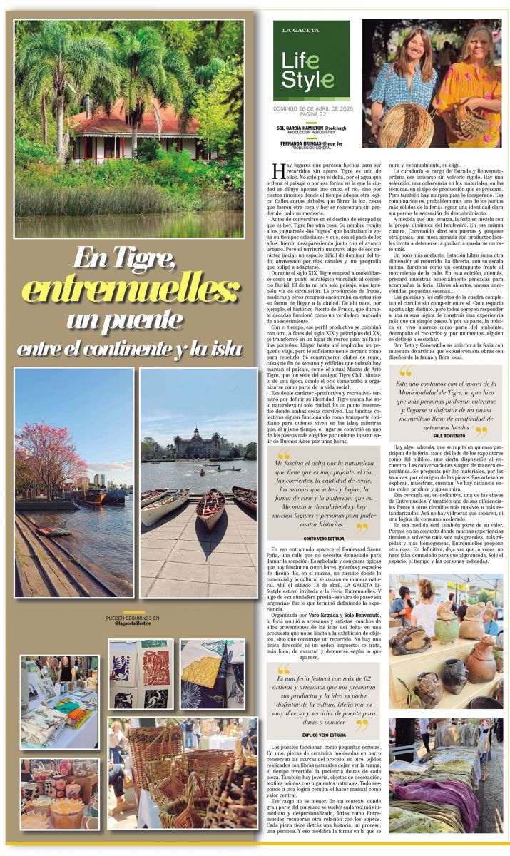 En Tigre, Entremuelles: un puente entre el continente y la isla