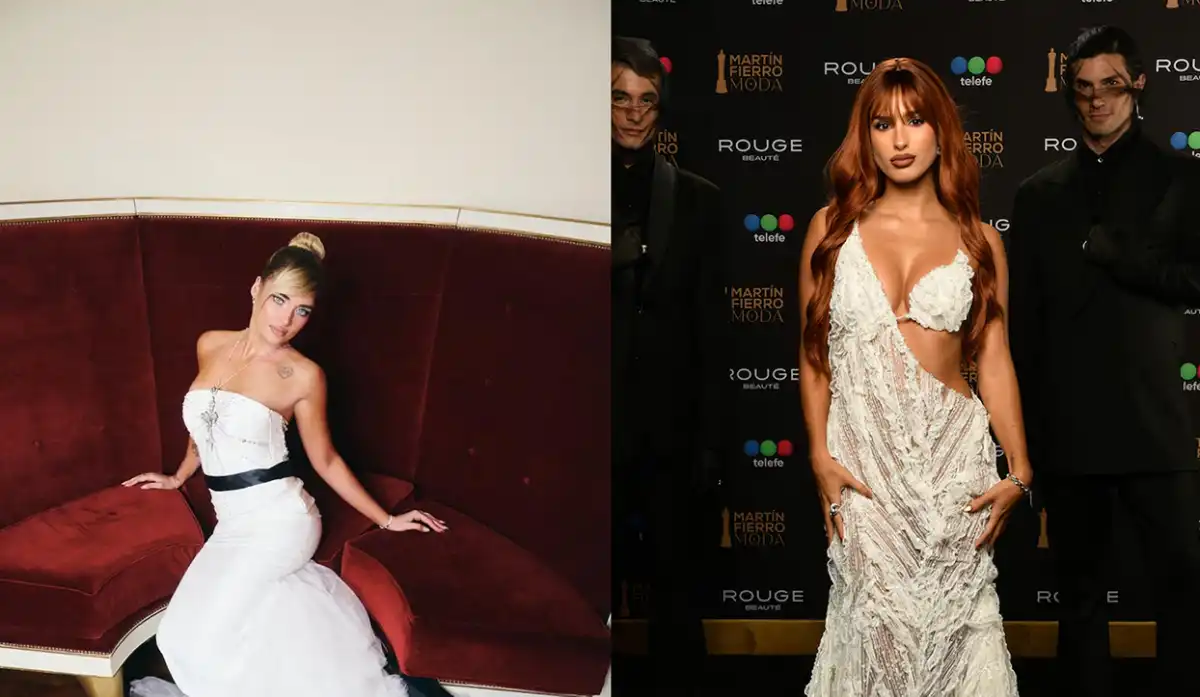 Los looks de Marta Fort y Julieta Poggio en los Martín Fierro