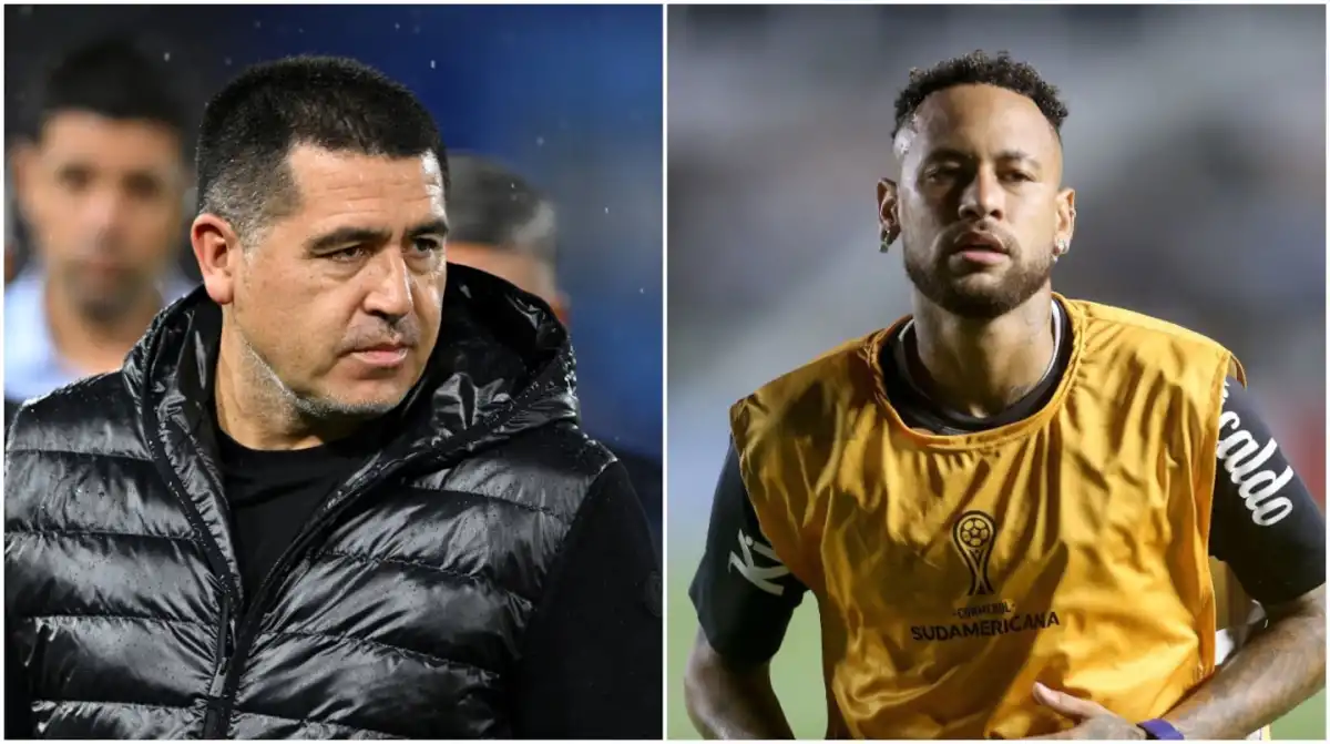 El gesto de Juan Román Riquelme con Neymar en la previa del partido de Santos frente a San Lorenzo