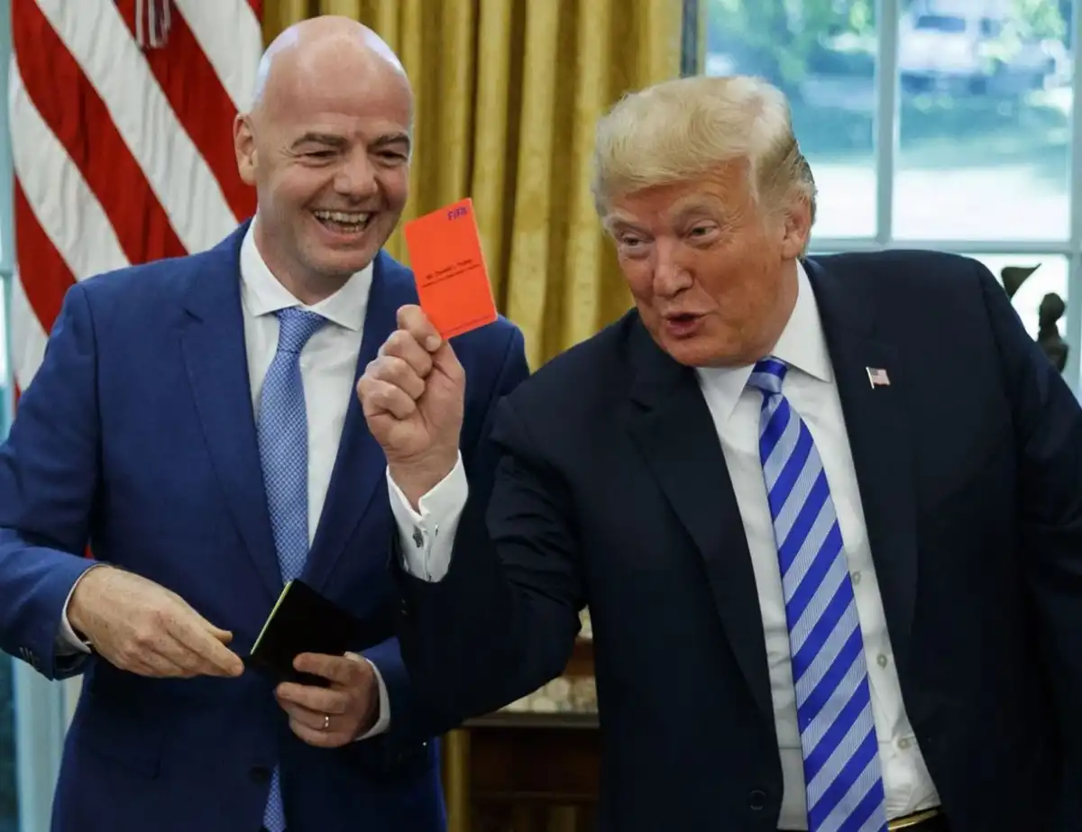 Gianni Infantino y Donald Trump