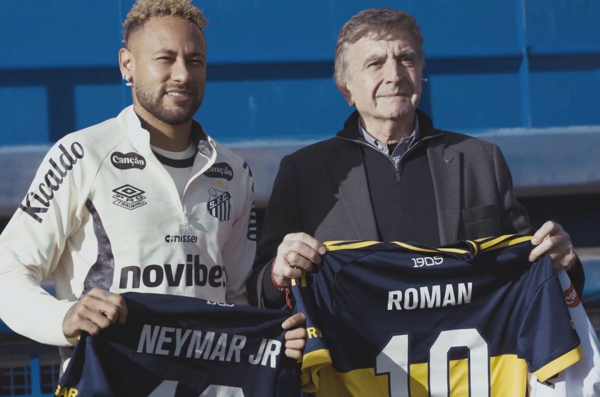 El gesto de Juan Román Riquelme con Neymar en la previa del partido de Santos frente a San Lorenzo