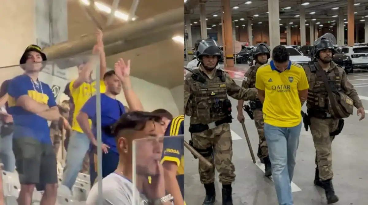 Escándalo en Brasil: detuvieron a un hincha de Boca por gestos racistas en el partido ante Cruzeiro