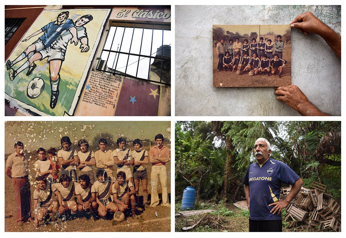 UN APASIONADO DEL FUTBOL: Juan es hincha de Boca Juniors y eximio ex jugador de fútbol de Sportivo. Fue parte del plantel con el cual protagonizó durante todos los domingos de 1960 a 1970 el “clásico eterno” de La Madrid frente al club Belgrano. FOTOS: DIEGO ARÁOZ