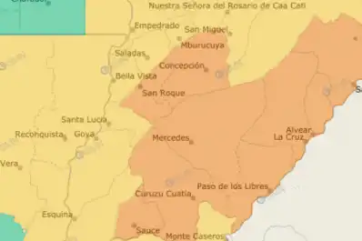 El NEA en alerta naranja por tormentas el Día del Trabajador