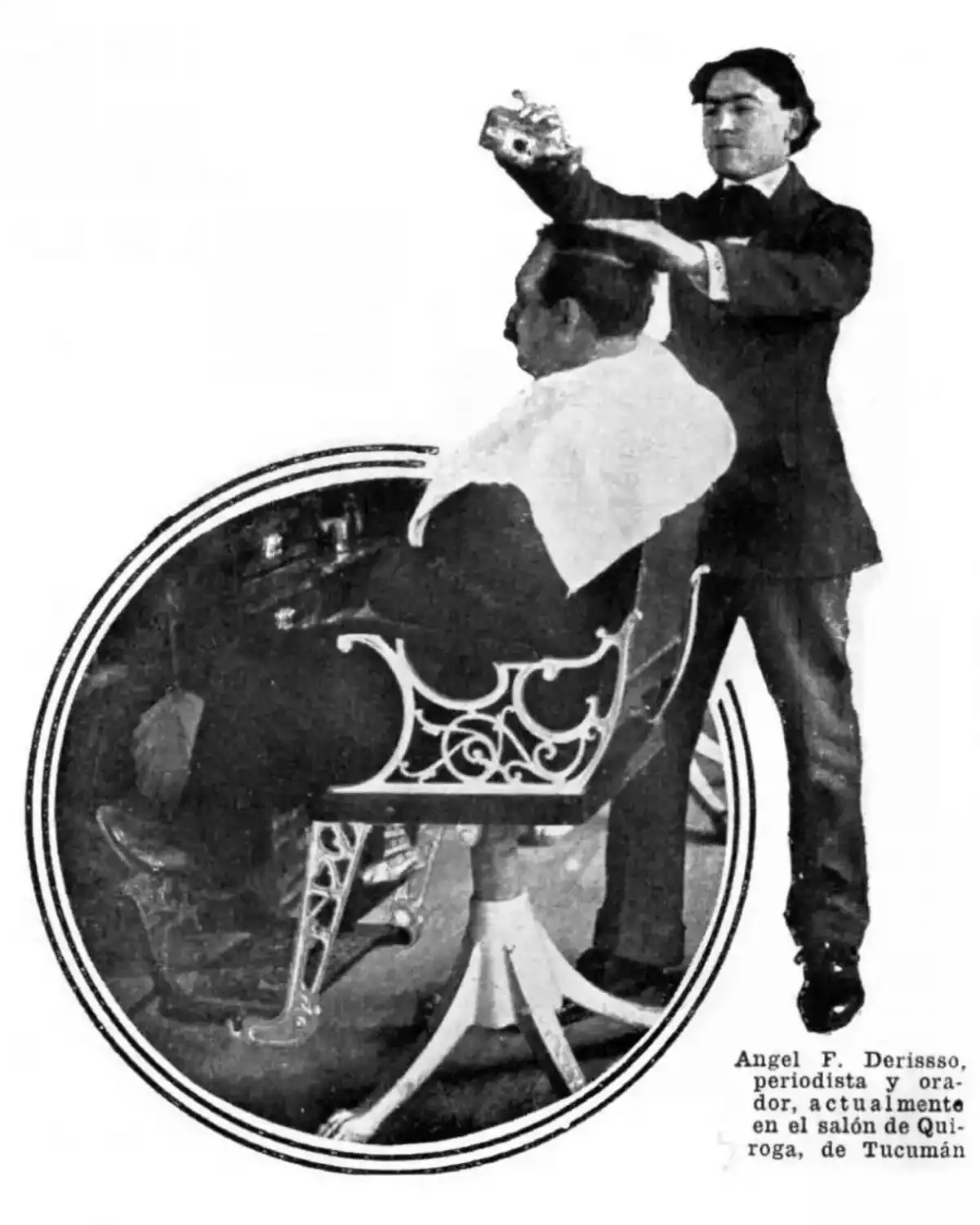 Recuerdos fotográficos: Derisso, peluquero, periodista y orador anarquista en 1912