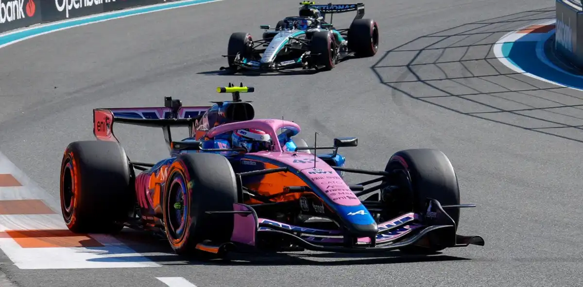 TREMENDA PERFORMANCE. Franco Colapinto se mantuvo al margen de los inconvenientes y terminó sumando puntos en el GP de Miami.