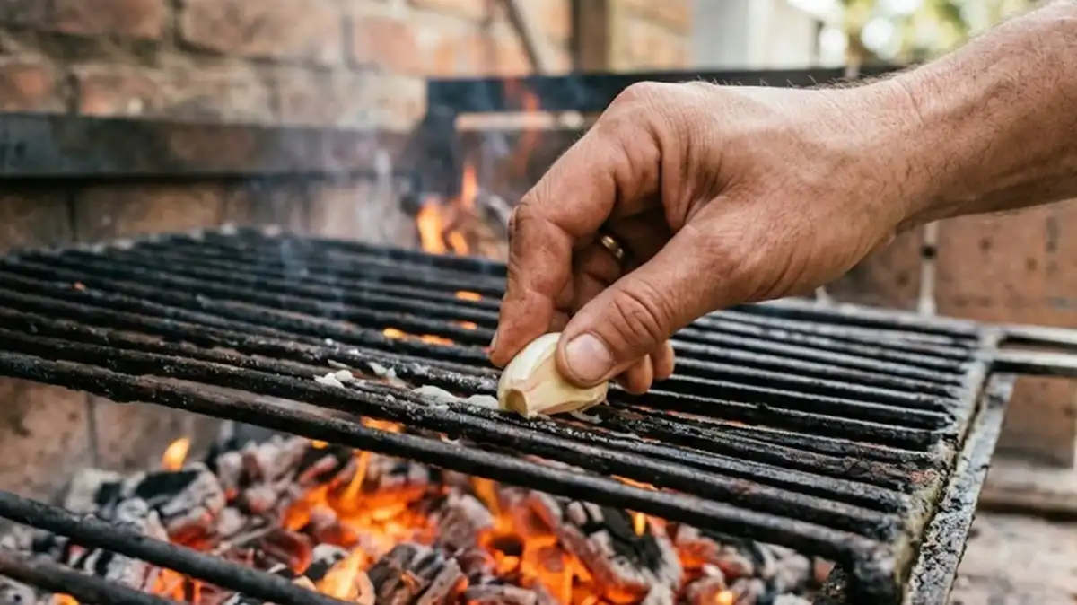 Frotar un diente de ajo por la parrilla antes de hacer el asado: para qué sirve