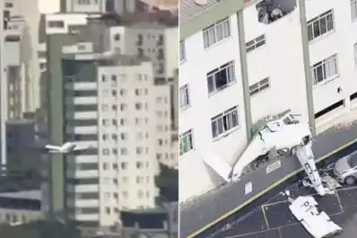 Tragedia en Brasil: una avioneta se estrelló contra un edificio y dejó dos muertos