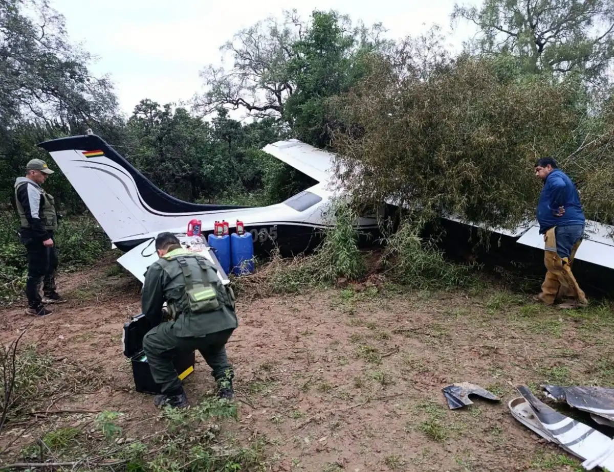 SINIESTRO. Una avioneta con matrícula boliviana se precipitó en una finca.
