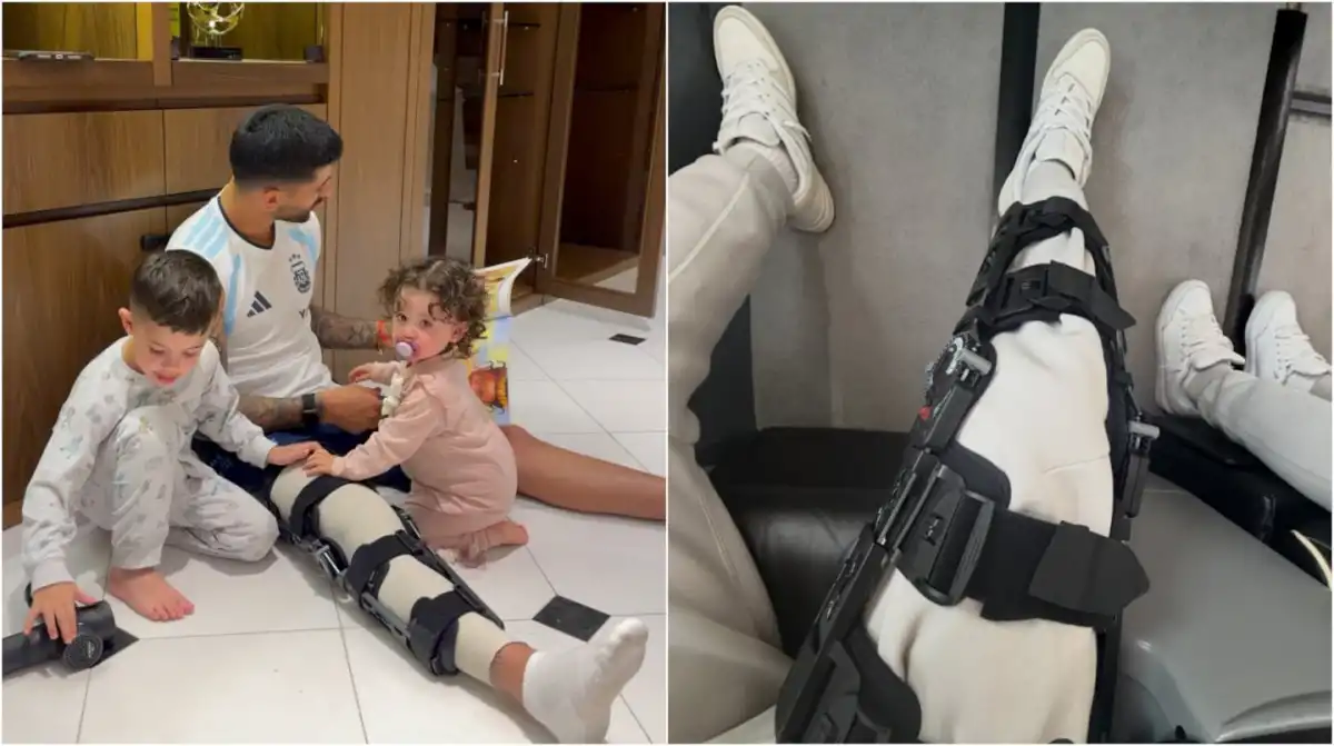 ¿Llega al Mundial?: Cuti Romero mostró cómo se recupera de la lesión en la rodilla
