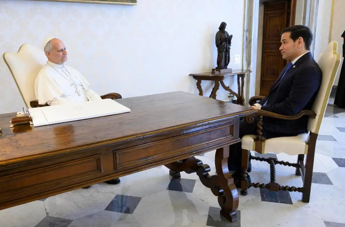 El papa León XIV recibió a Marco Rubio. VATICANNEWS