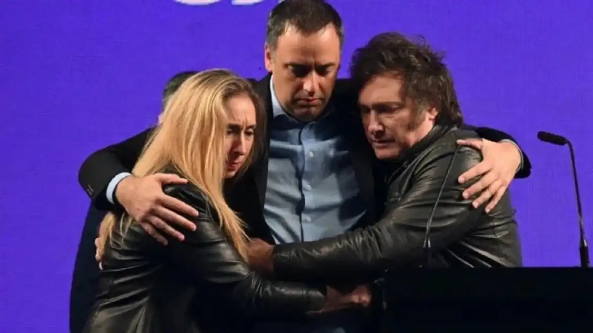 Karina, Adorni y Javier Milei