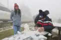 Tafí del Valle se volvió Frozen: Olaf y su primera aventura en la nieve junto a su familia