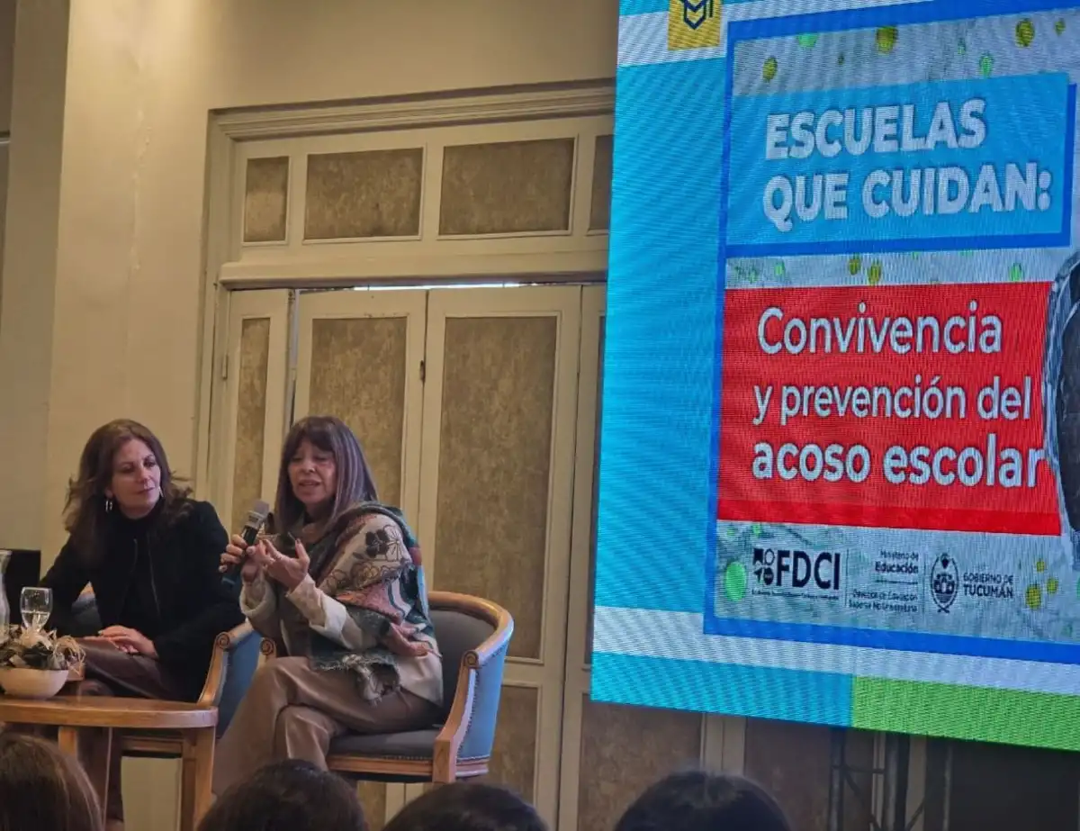 JORNADAS. La ministra Montaldo en un salón del Catalina’s Park.