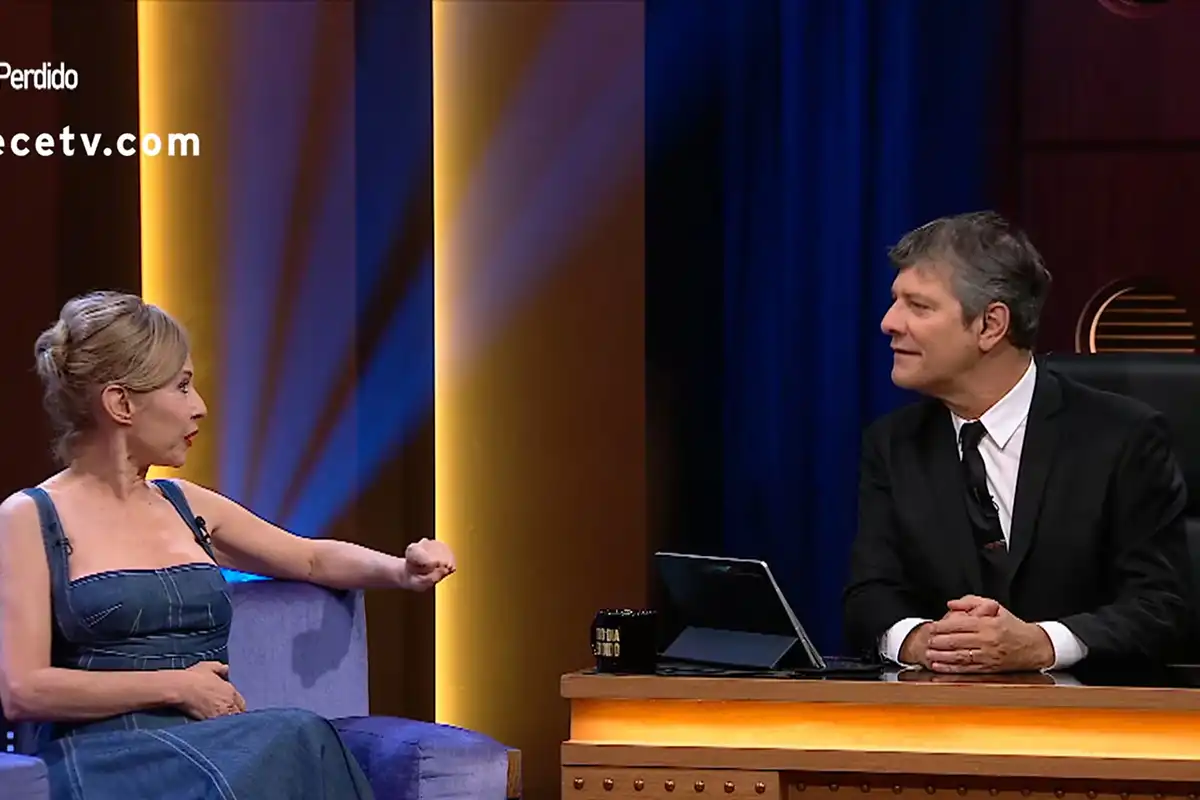 Inés Estévez en una entrevista con Mario Pergolini