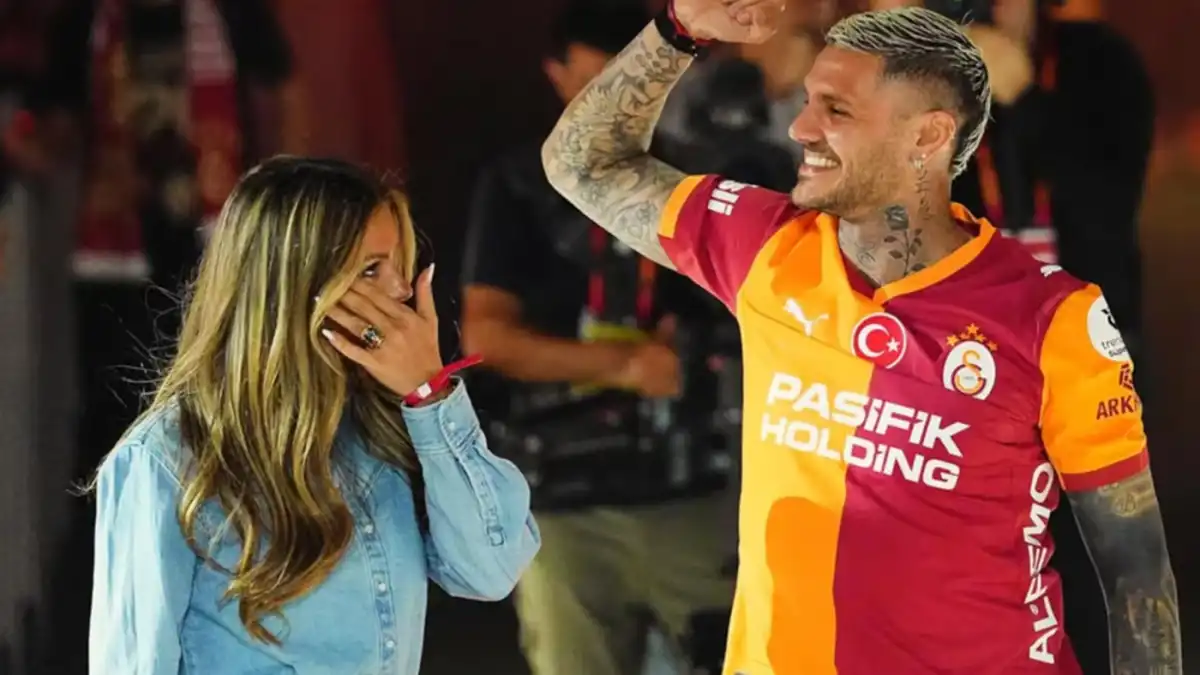 Eugenia China Suárez y Mauro Icardi, en los festejos de Galatasaray.