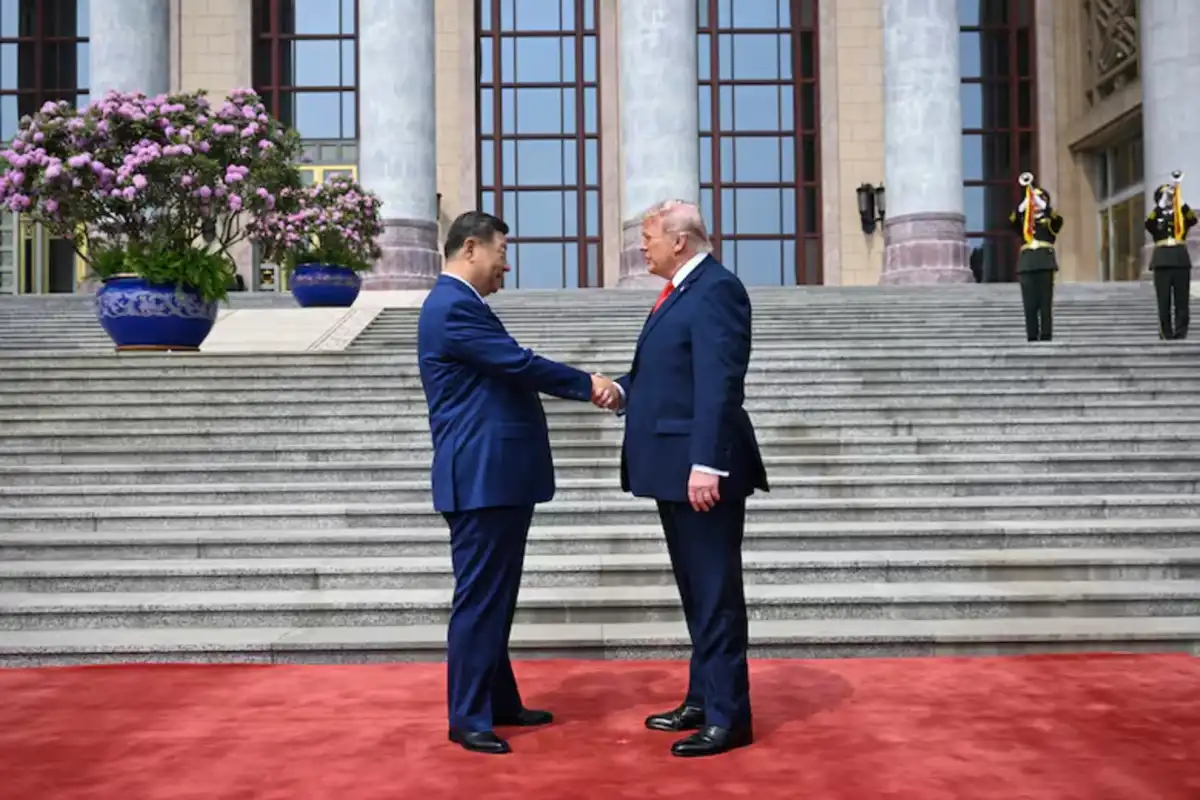 Trump y Xi, en el complejo de Zhongnanhai.