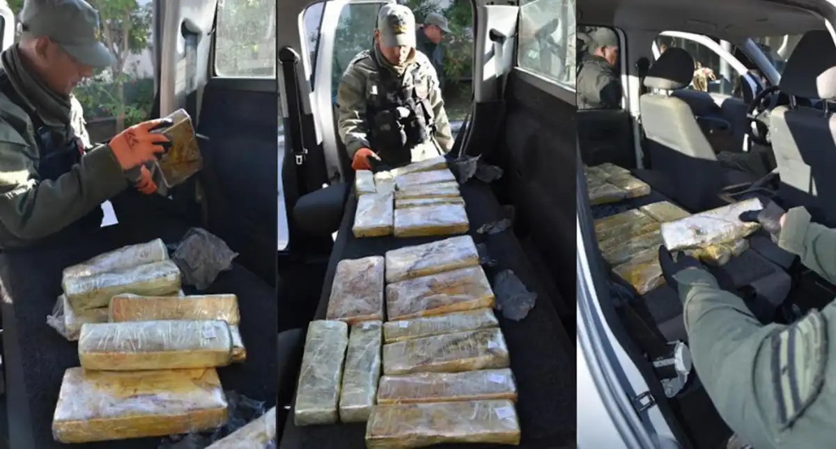 Detuvieron a un hombre que transportaba casi 14 kilos de cocaína ocultos en una camioneta sobre la Ruta 34