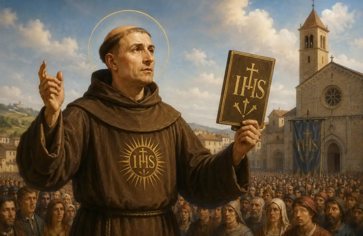 Santoral del 20 de mayo: quién fue San Bernardino de Siena, el gran predicador franciscano