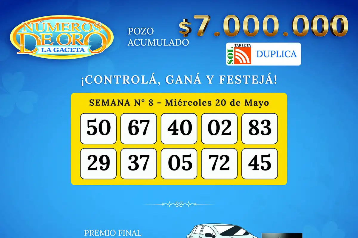 Los Números de Oro de LA GACETA del 20 de mayo de 2026
