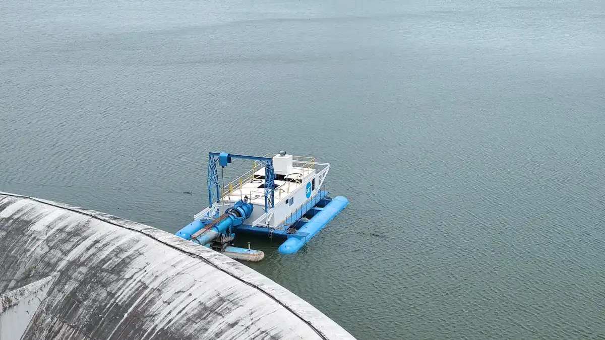 LA NIÑA. Inversión hídrica en El Cadillal. Foto de Prensa SAT