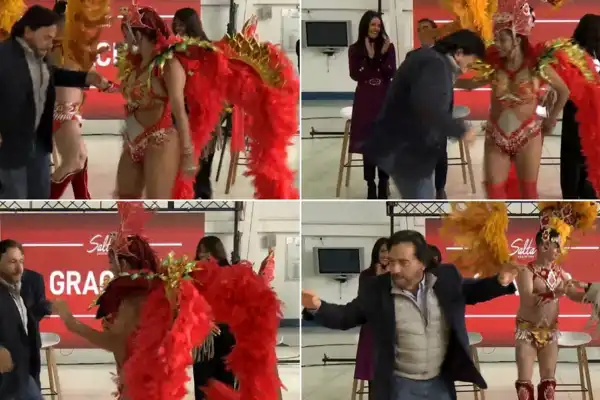 El llamativo baile del gobernador Gustavo Sáenz tras anunciar nuevos vuelos entre Salta y Río de Janeiro