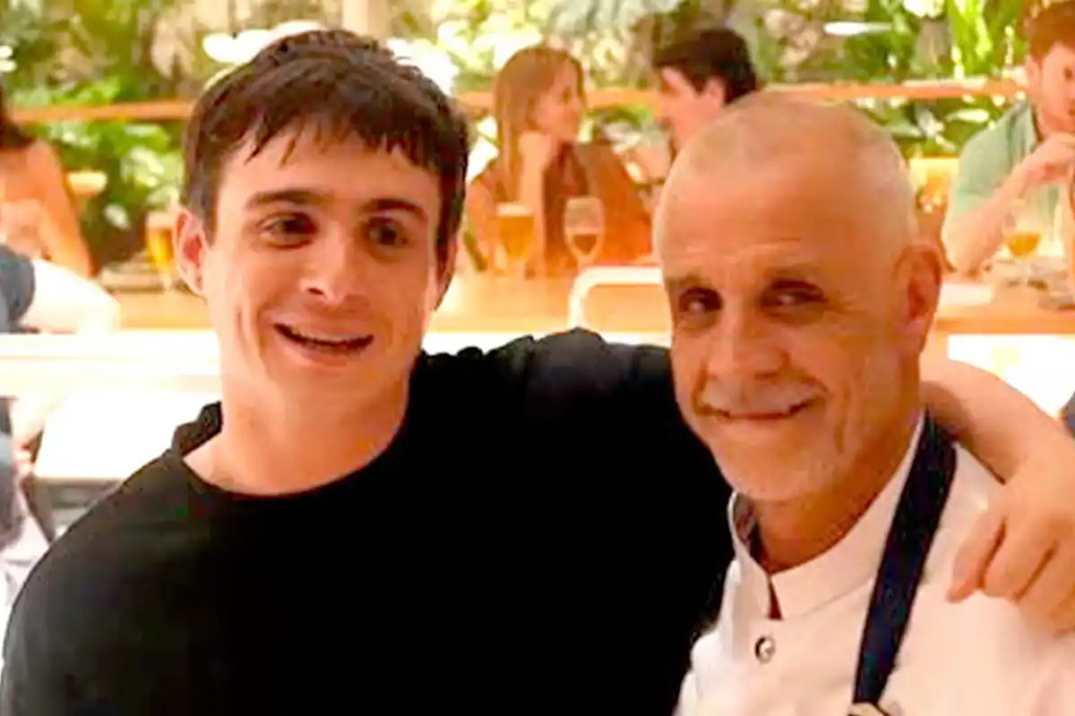 Christian Petersen junto a su hijo Hans