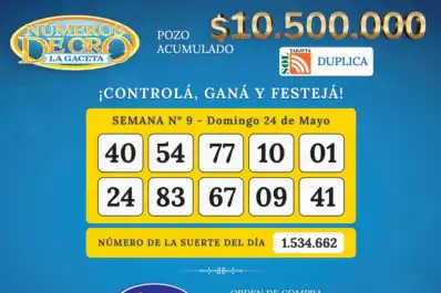 Los Números de Oro de LA GACETA del 24 de mayo de 2026