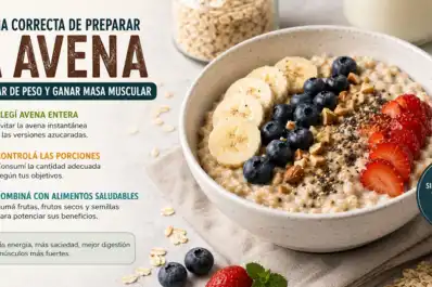 La forma correcta de preparar la avena para bajar de peso y ganar masa muscular