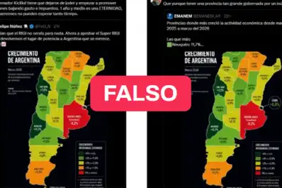El mapa de actividad económica de las provincias que compartió Milei es falso y no pertenece al IAE